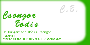 csongor bodis business card
